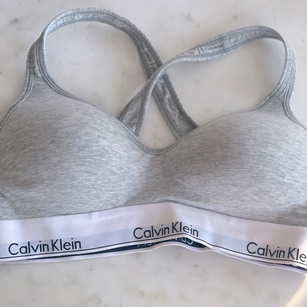 Calvin Klein bralette size S, gray NWOT